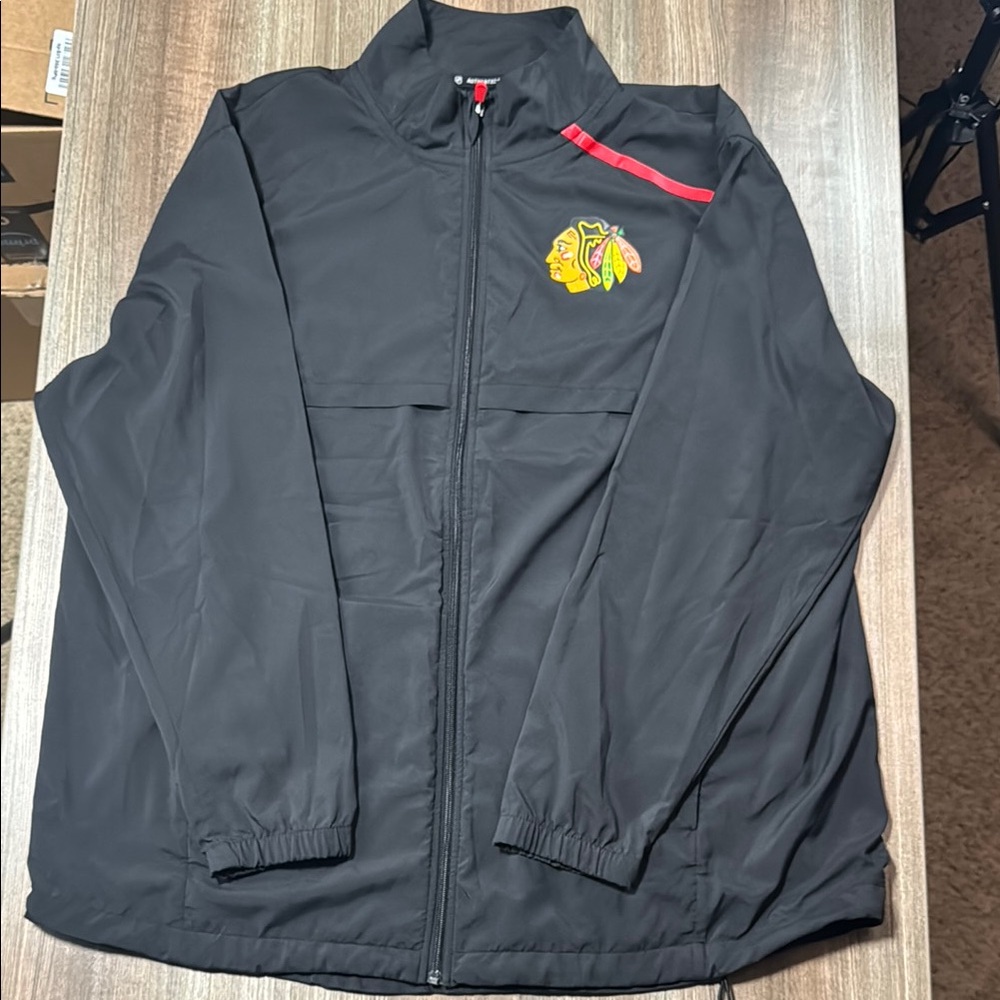 CHICAGO BLACKHAWKS NHL FANATICS AUTHENTIC PRO RINKSIDE FULL ZIP JACKET